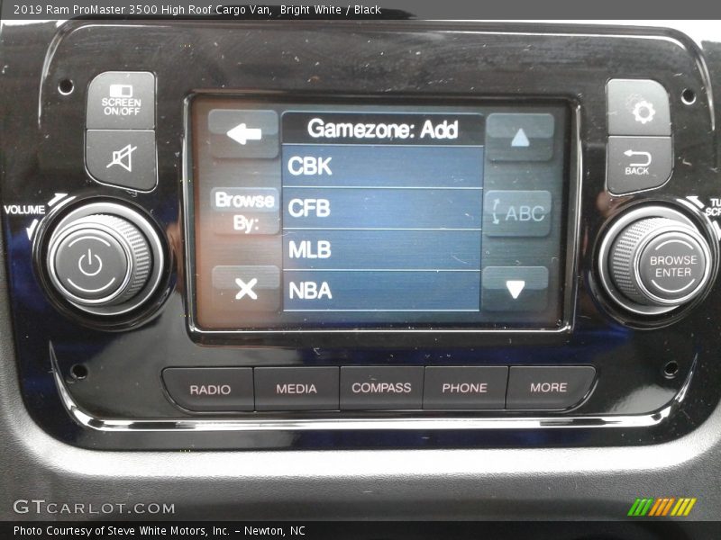 Controls of 2019 ProMaster 3500 High Roof Cargo Van