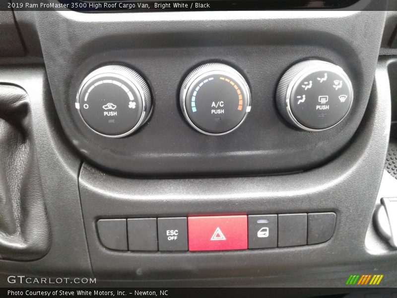 Controls of 2019 ProMaster 3500 High Roof Cargo Van