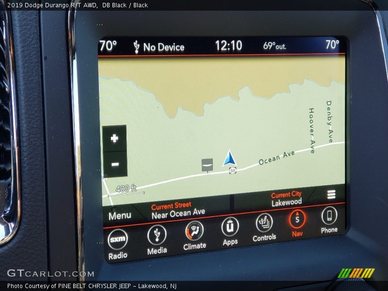 Navigation of 2019 Durango R/T AWD