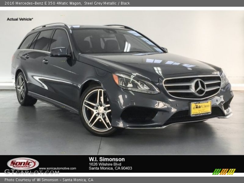 Steel Grey Metallic / Black 2016 Mercedes-Benz E 350 4Matic Wagon