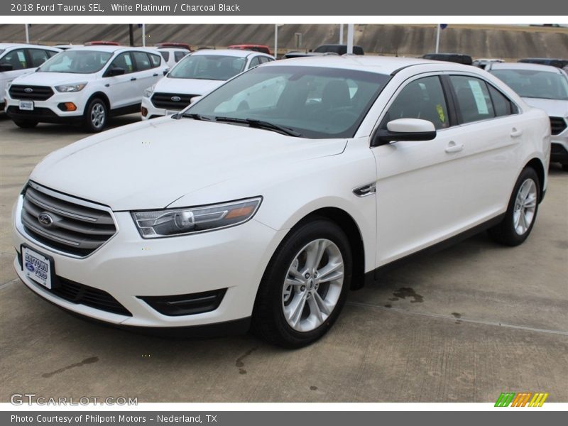 White Platinum / Charcoal Black 2018 Ford Taurus SEL
