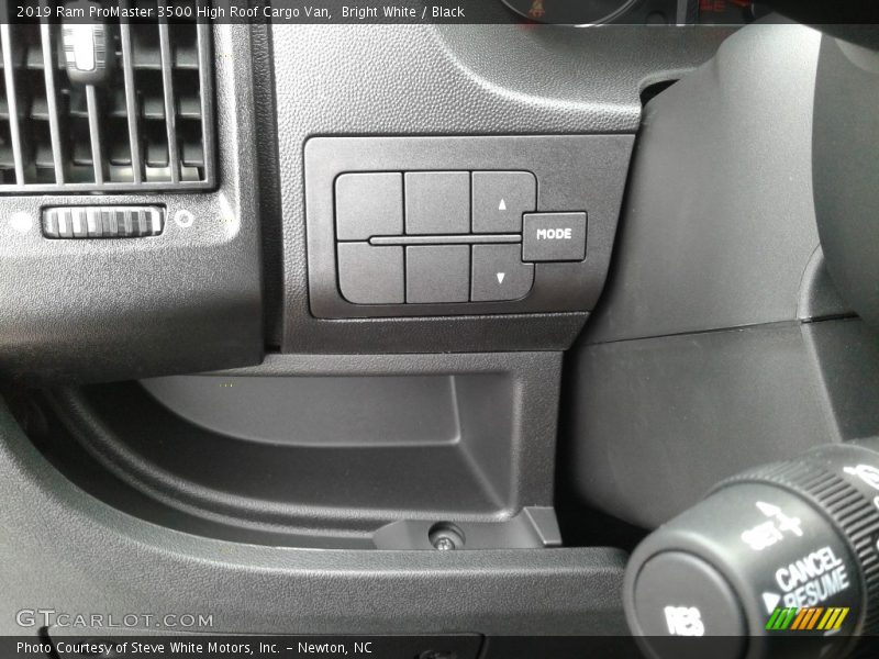 Controls of 2019 ProMaster 3500 High Roof Cargo Van