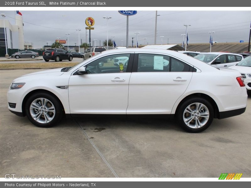 White Platinum / Charcoal Black 2018 Ford Taurus SEL