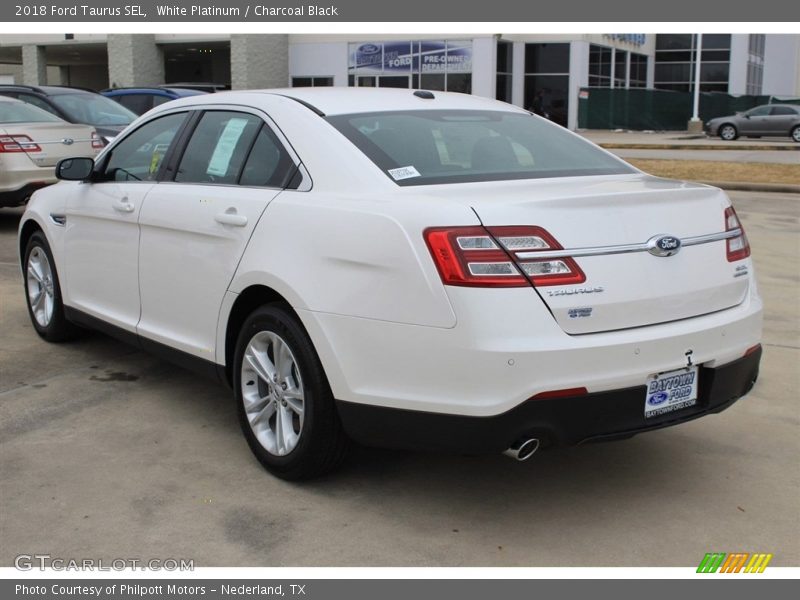 White Platinum / Charcoal Black 2018 Ford Taurus SEL