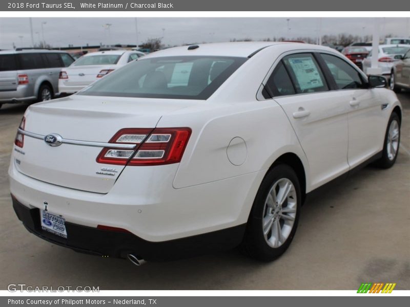 White Platinum / Charcoal Black 2018 Ford Taurus SEL