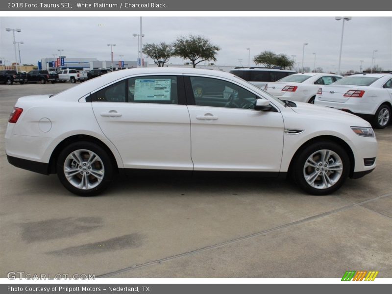 White Platinum / Charcoal Black 2018 Ford Taurus SEL