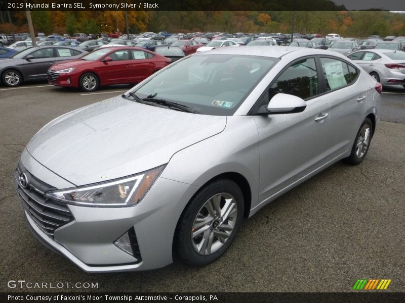 Symphony Silver / Black 2019 Hyundai Elantra SEL