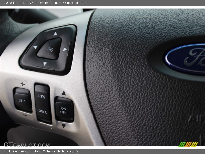 White Platinum / Charcoal Black 2018 Ford Taurus SEL