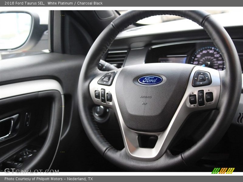 White Platinum / Charcoal Black 2018 Ford Taurus SEL