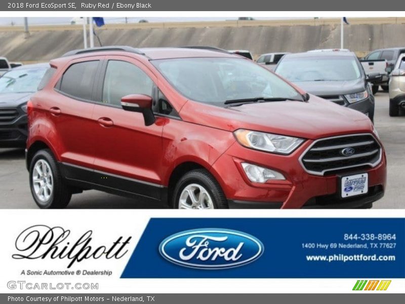 Ruby Red / Ebony Black 2018 Ford EcoSport SE