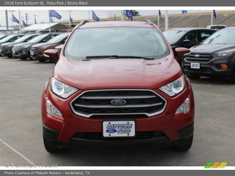 Ruby Red / Ebony Black 2018 Ford EcoSport SE