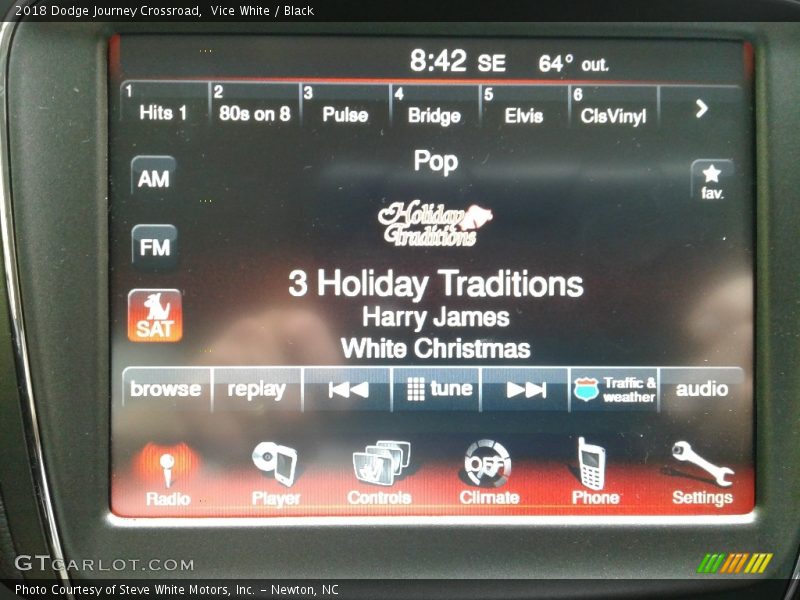 Vice White / Black 2018 Dodge Journey Crossroad