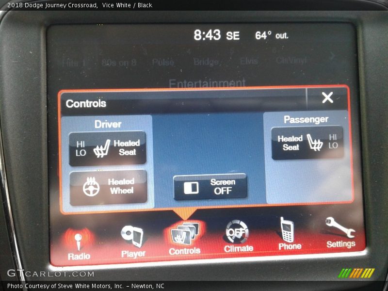 Vice White / Black 2018 Dodge Journey Crossroad