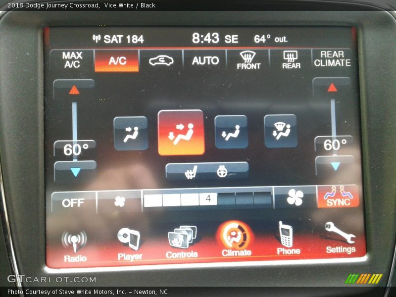 Vice White / Black 2018 Dodge Journey Crossroad