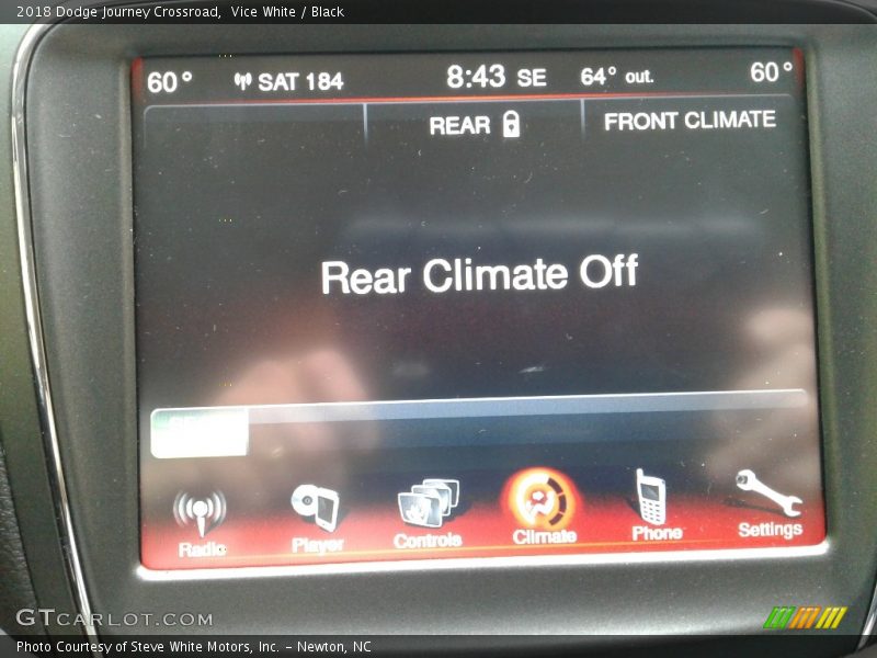 Vice White / Black 2018 Dodge Journey Crossroad