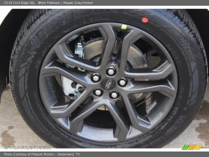 White Platinum / Mayan Gray/Umber 2018 Ford Edge SEL