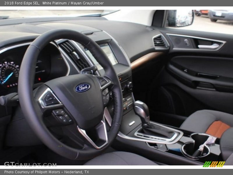 White Platinum / Mayan Gray/Umber 2018 Ford Edge SEL