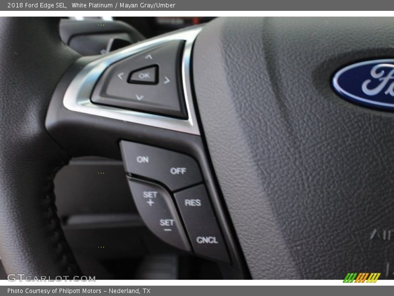 White Platinum / Mayan Gray/Umber 2018 Ford Edge SEL