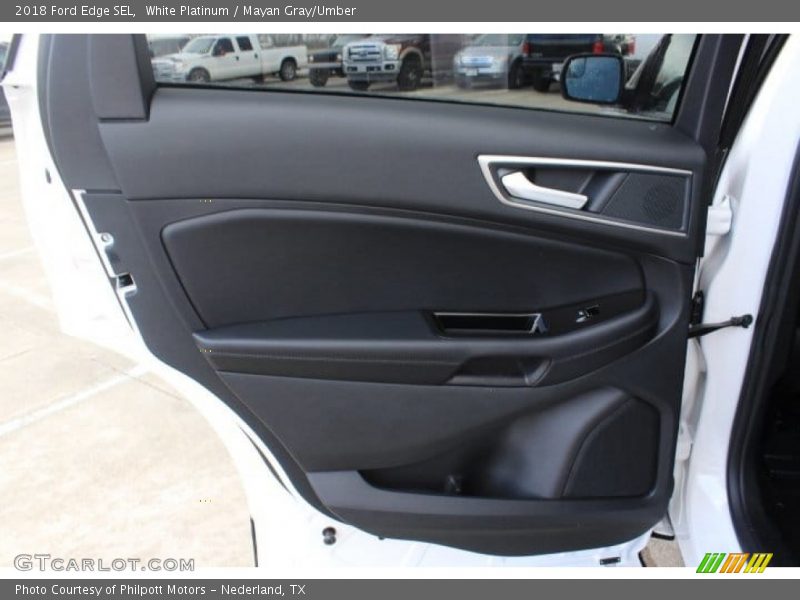 White Platinum / Mayan Gray/Umber 2018 Ford Edge SEL