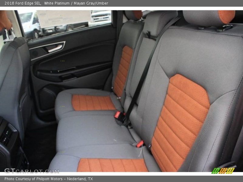 White Platinum / Mayan Gray/Umber 2018 Ford Edge SEL
