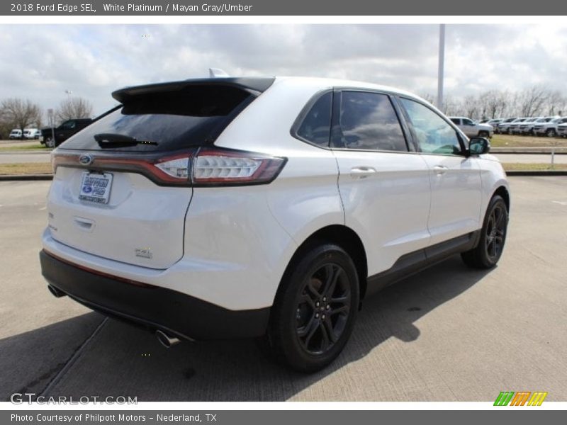 White Platinum / Mayan Gray/Umber 2018 Ford Edge SEL