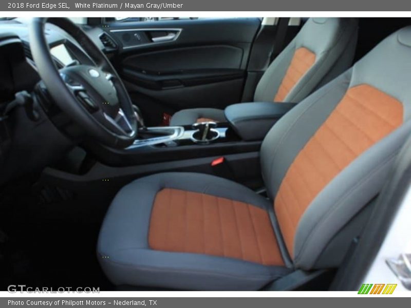 White Platinum / Mayan Gray/Umber 2018 Ford Edge SEL