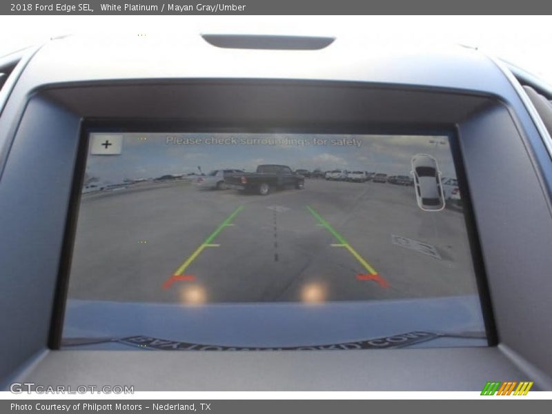 White Platinum / Mayan Gray/Umber 2018 Ford Edge SEL