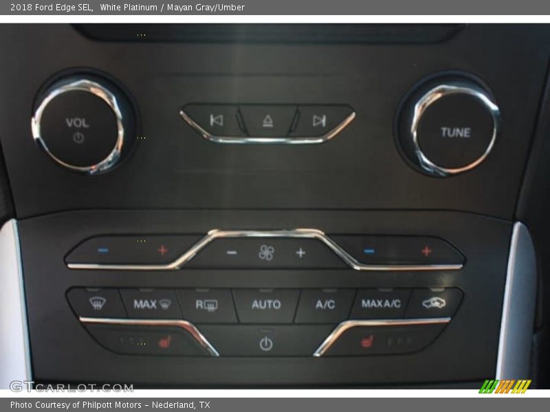 White Platinum / Mayan Gray/Umber 2018 Ford Edge SEL