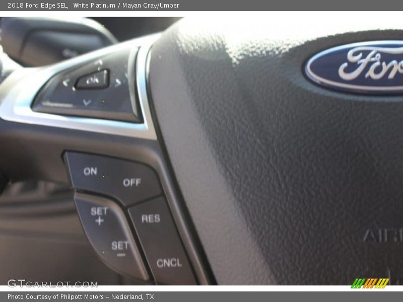 White Platinum / Mayan Gray/Umber 2018 Ford Edge SEL