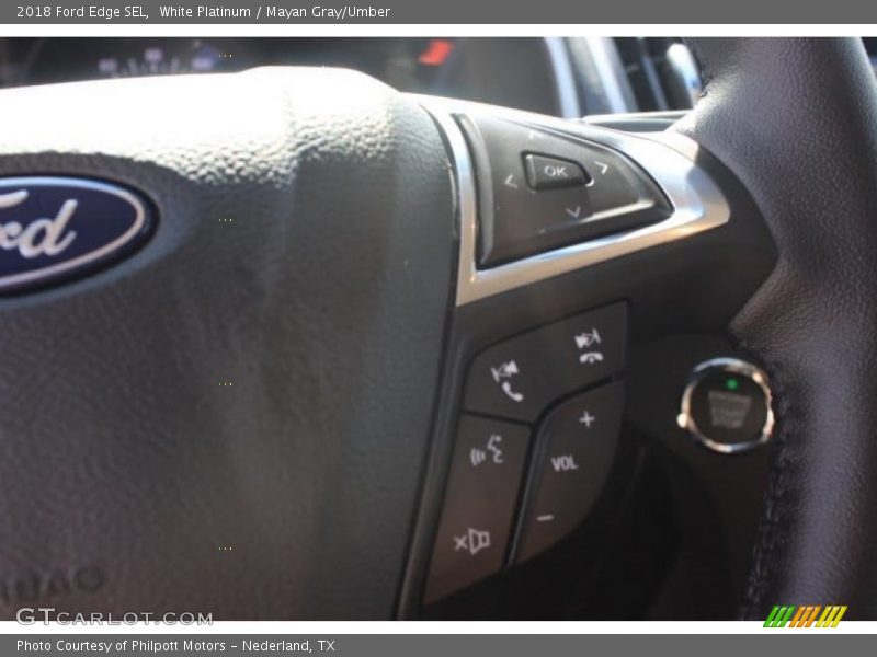 White Platinum / Mayan Gray/Umber 2018 Ford Edge SEL