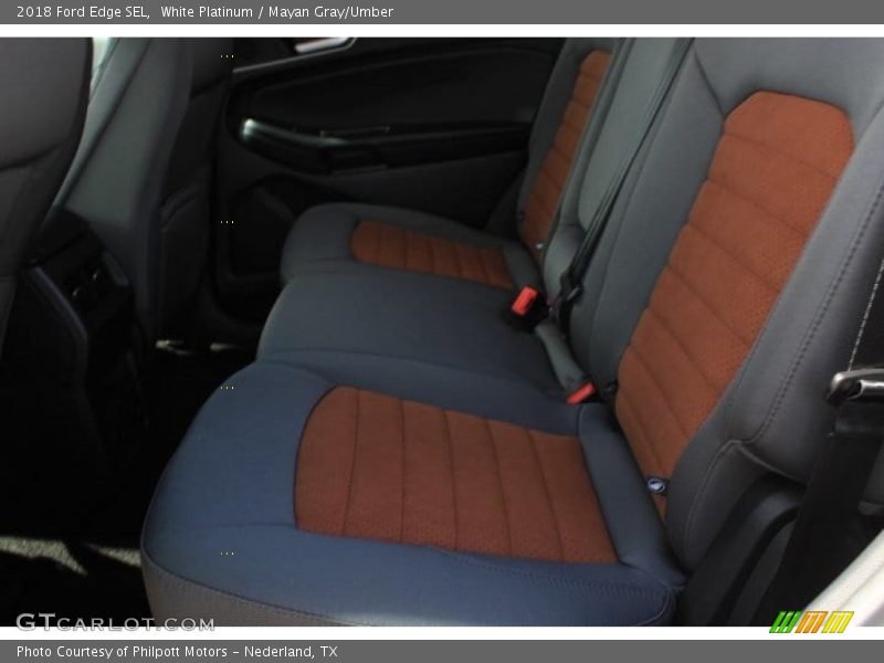 White Platinum / Mayan Gray/Umber 2018 Ford Edge SEL
