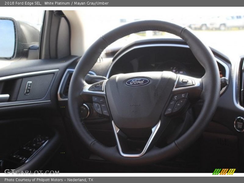 White Platinum / Mayan Gray/Umber 2018 Ford Edge SEL