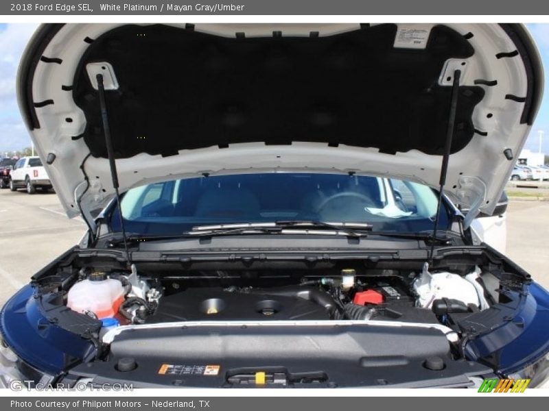 White Platinum / Mayan Gray/Umber 2018 Ford Edge SEL