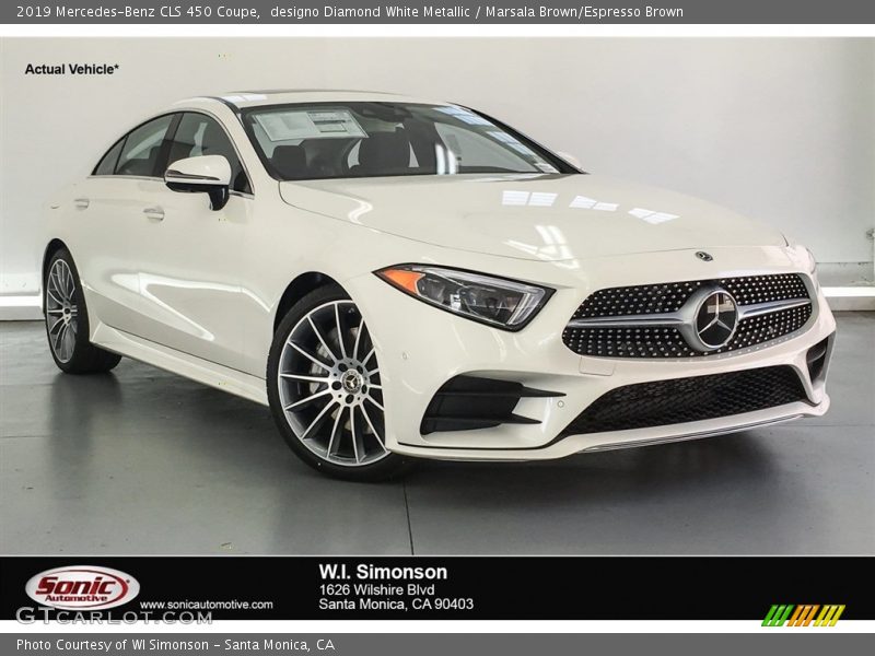 designo Diamond White Metallic / Marsala Brown/Espresso Brown 2019 Mercedes-Benz CLS 450 Coupe