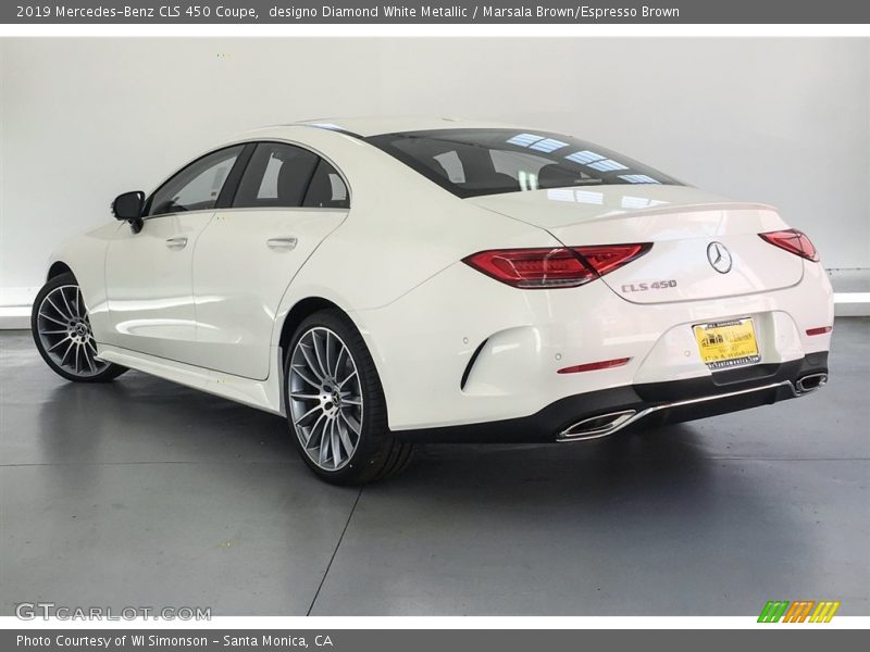 designo Diamond White Metallic / Marsala Brown/Espresso Brown 2019 Mercedes-Benz CLS 450 Coupe