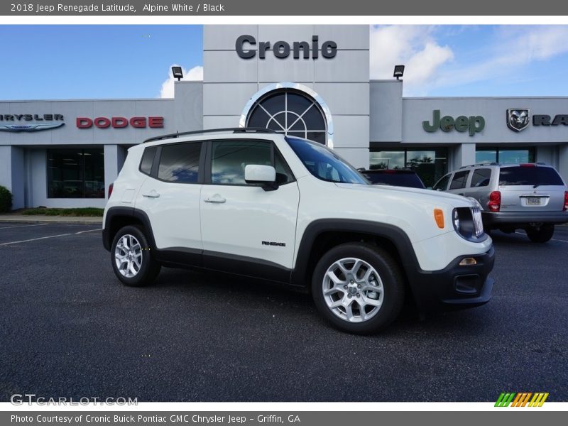 Alpine White / Black 2018 Jeep Renegade Latitude