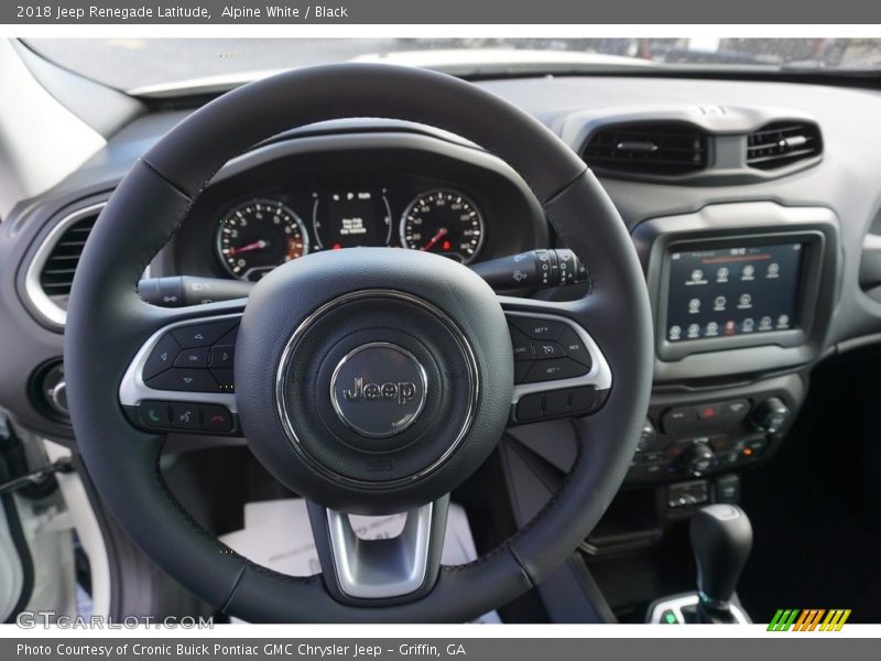 Alpine White / Black 2018 Jeep Renegade Latitude