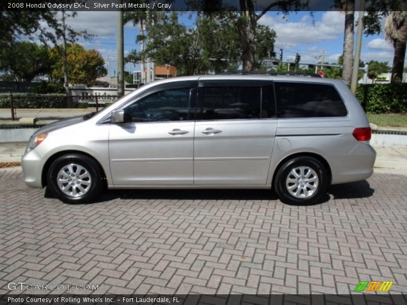 Silver Pearl Metallic / Gray 2008 Honda Odyssey EX-L