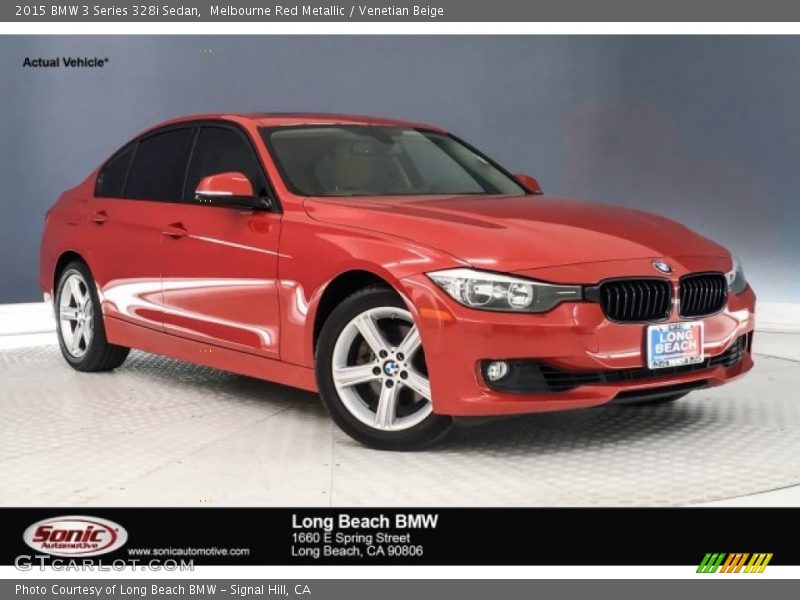 Melbourne Red Metallic / Venetian Beige 2015 BMW 3 Series 328i Sedan