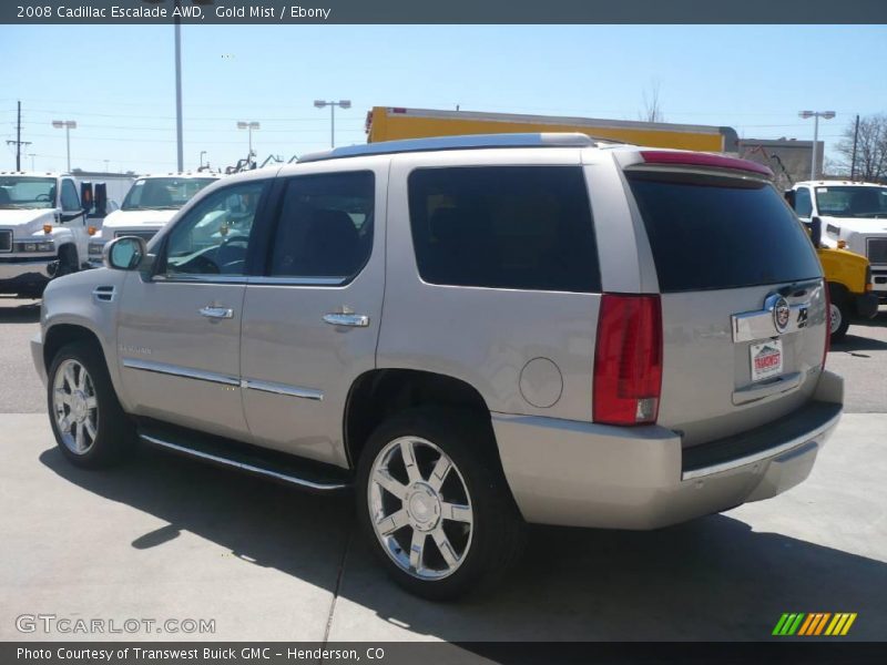 Gold Mist / Ebony 2008 Cadillac Escalade AWD