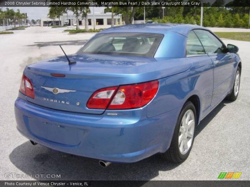 Marathon Blue Pearl / Dark Slate Gray/Light Slate Gray 2008 Chrysler Sebring Limited Hardtop Convertible