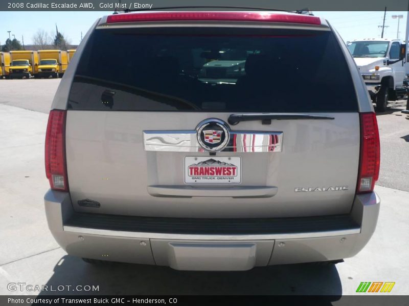 Gold Mist / Ebony 2008 Cadillac Escalade AWD