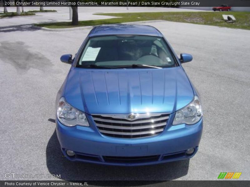 Marathon Blue Pearl / Dark Slate Gray/Light Slate Gray 2008 Chrysler Sebring Limited Hardtop Convertible