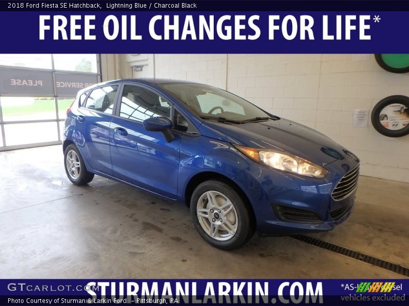 Lightning Blue / Charcoal Black 2018 Ford Fiesta SE Hatchback