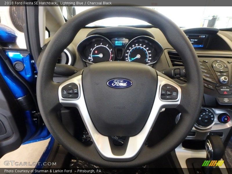 Lightning Blue / Charcoal Black 2018 Ford Fiesta SE Hatchback