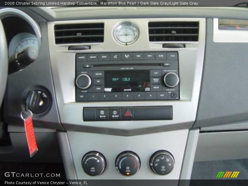 Marathon Blue Pearl / Dark Slate Gray/Light Slate Gray 2008 Chrysler Sebring Limited Hardtop Convertible