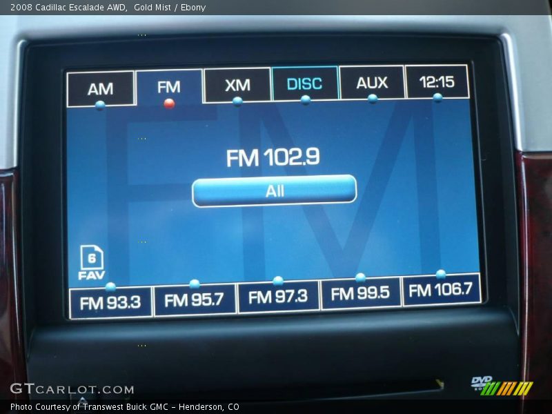 Gold Mist / Ebony 2008 Cadillac Escalade AWD