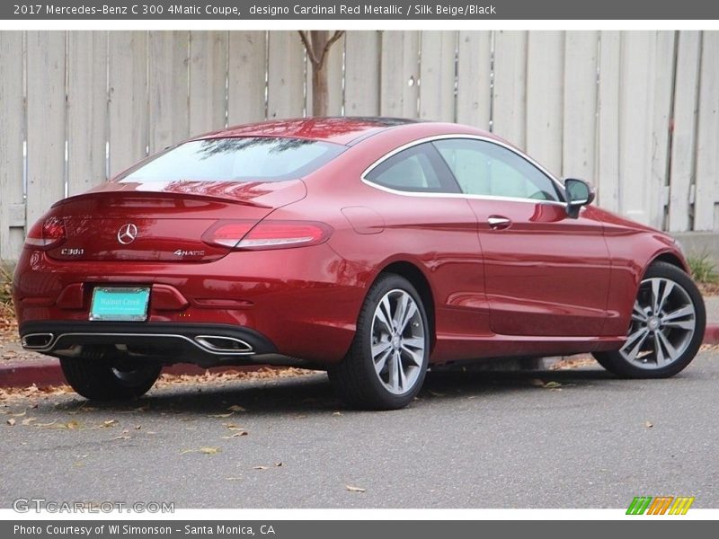designo Cardinal Red Metallic / Silk Beige/Black 2017 Mercedes-Benz C 300 4Matic Coupe