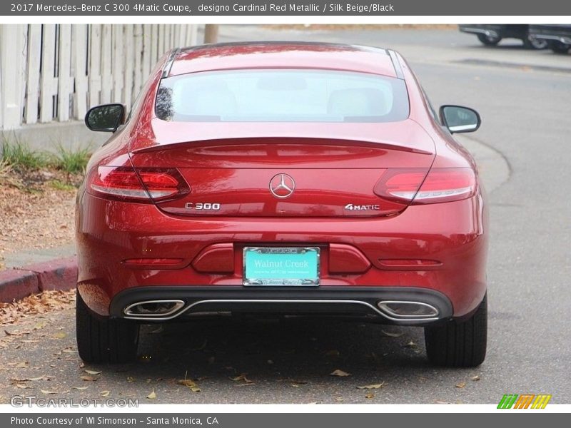 designo Cardinal Red Metallic / Silk Beige/Black 2017 Mercedes-Benz C 300 4Matic Coupe