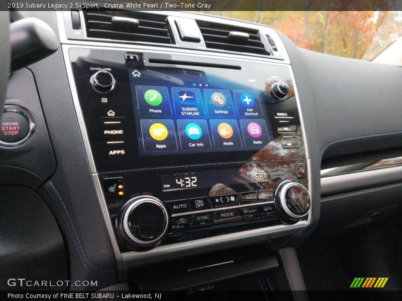 Crystal White Pearl / Two-Tone Gray 2019 Subaru Legacy 2.5i Sport